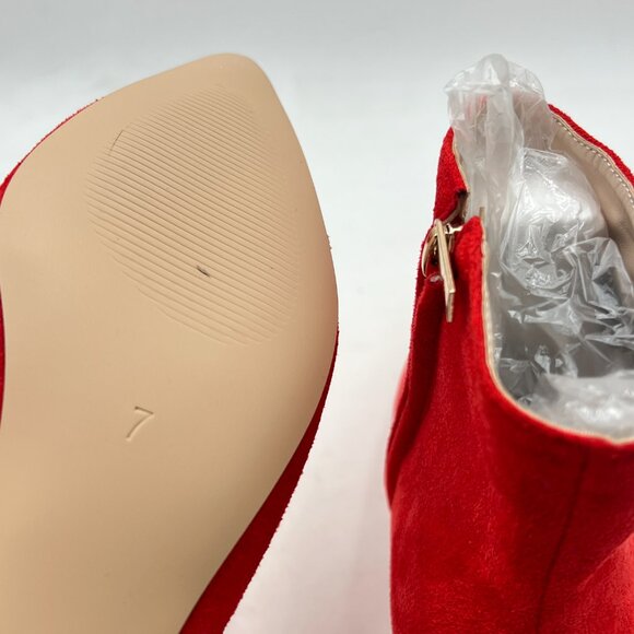 Red Ankle Boots for Women - Picture 5 of 7